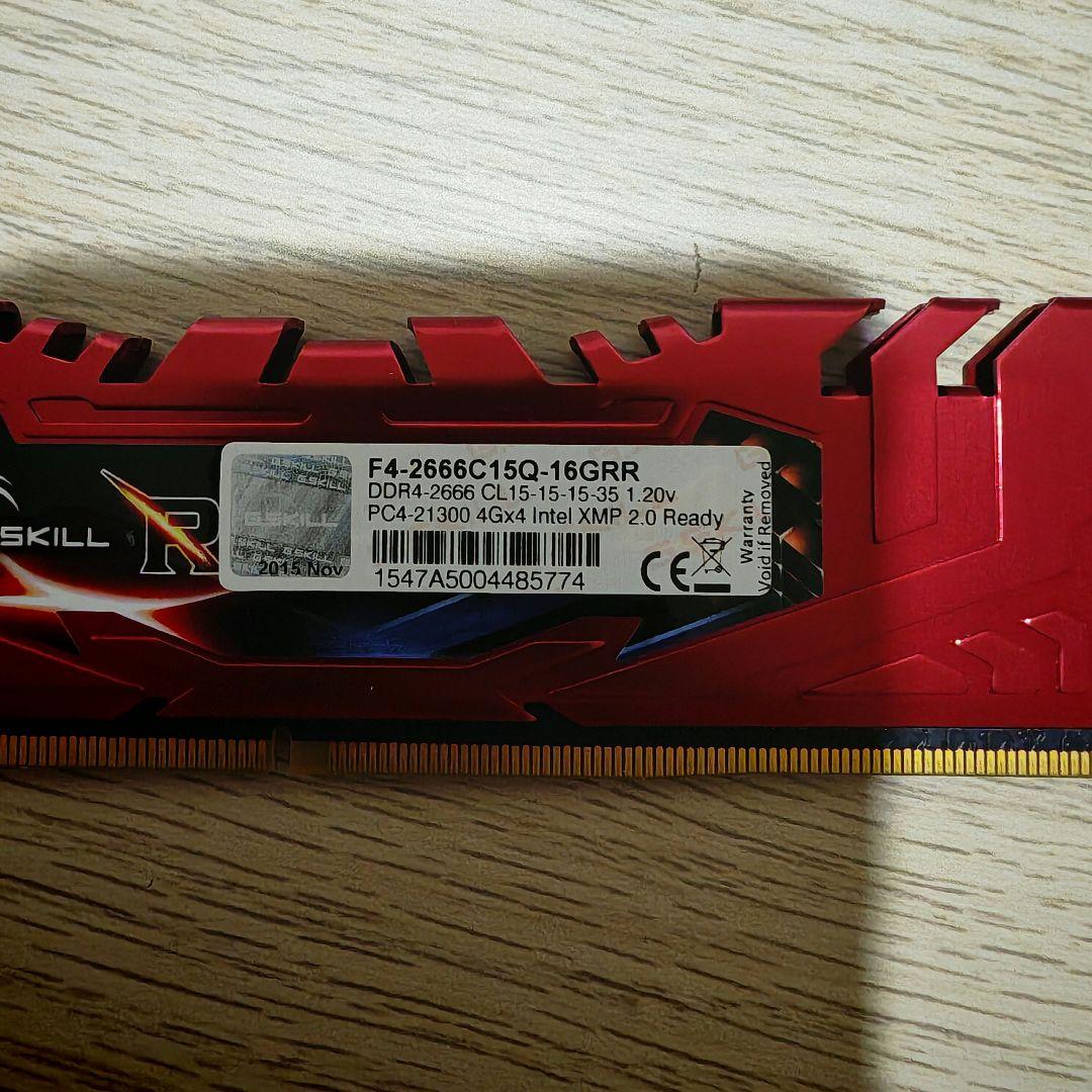 正常品 G.Skill Ripjaws4 DDR4 4GB x 4 (16GB)