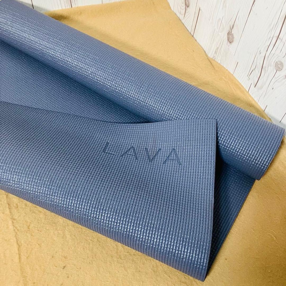 LAVA ホットヨガスタジオ ヨガマット ネイビー バッグ付き マットケース