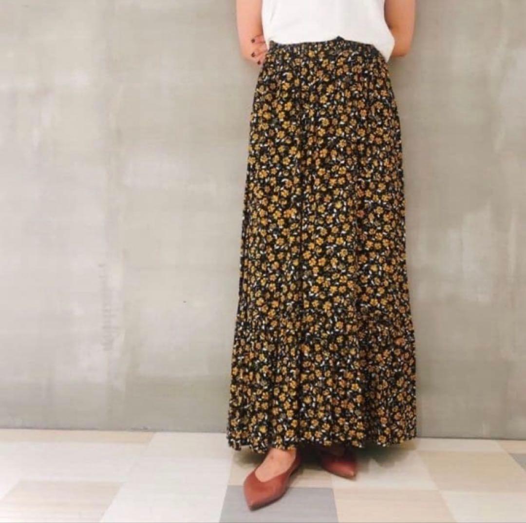 スカート THE SHINZONE YELLOW FLOWER SKIRT
