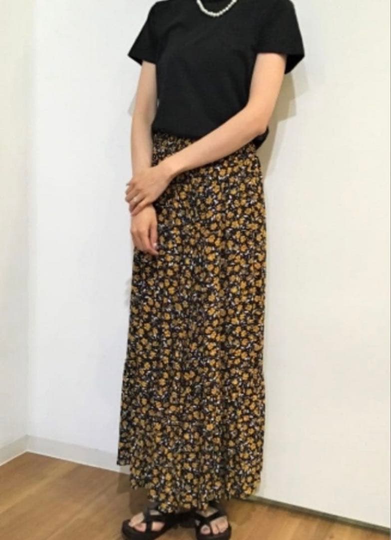 スカート THE SHINZONE YELLOW FLOWER SKIRT