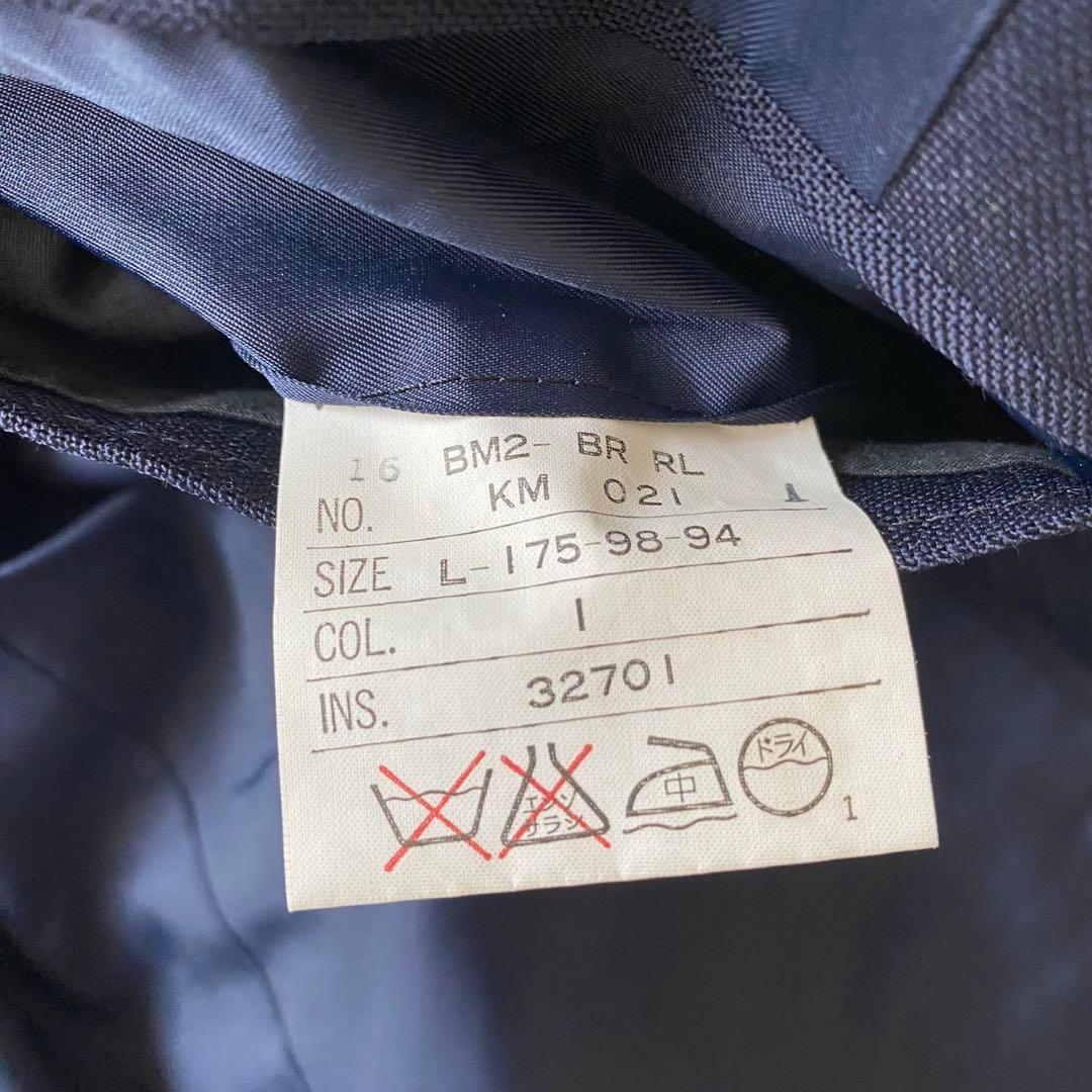 【美品✨】ポロバイラルフローレン 紺ブレ 背抜き 金ボタン L