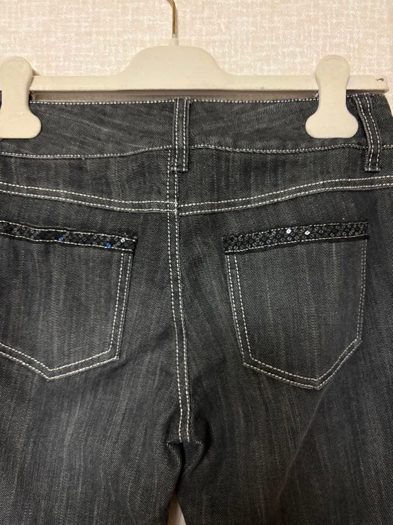 ❤️新品未使用❤️TO BE CHICトゥービーシック ファーデニムパンツ40黒M