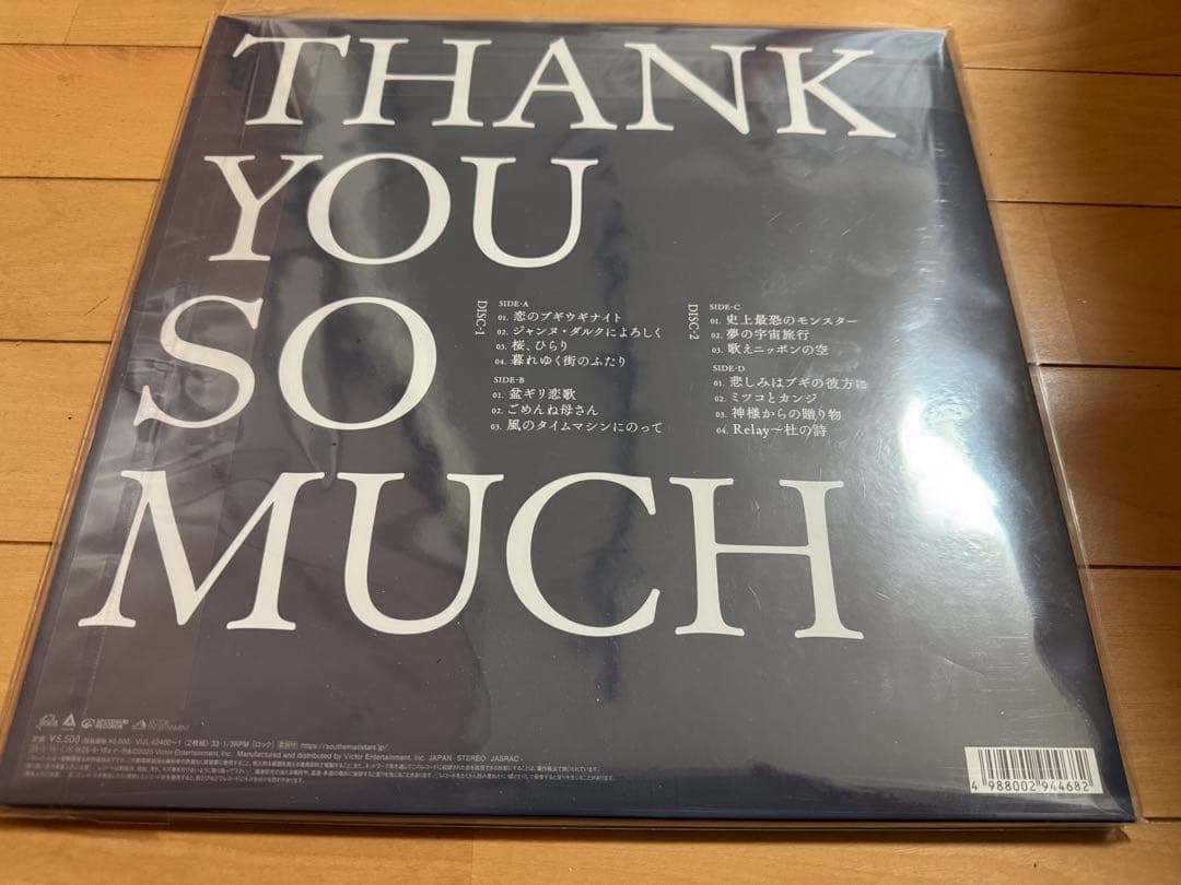 新品★サザンオールスターズ ★ THANK YOU SO MUCH