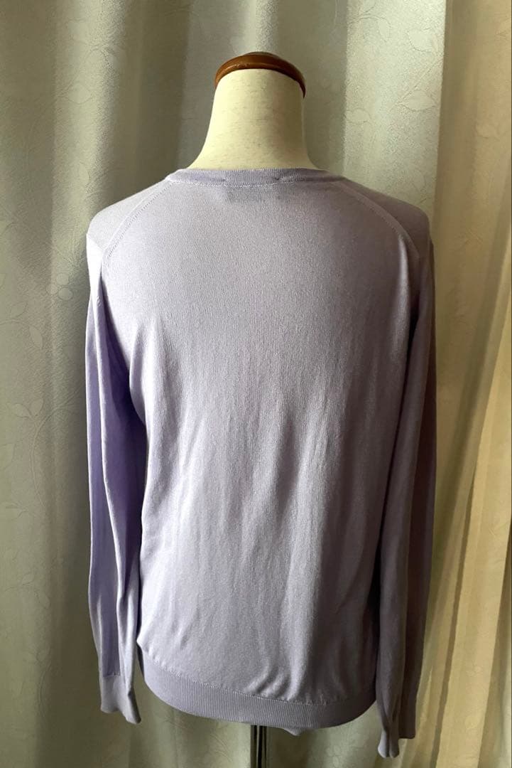 ジョンスメドレーJOHN SMEDLEY ラベンダー長袖カーディガン