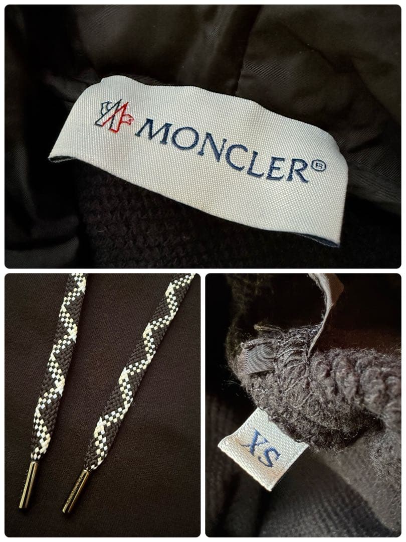 モンクレール　ロゴ スウェットロング ワンピース ブラック XS （M相当）