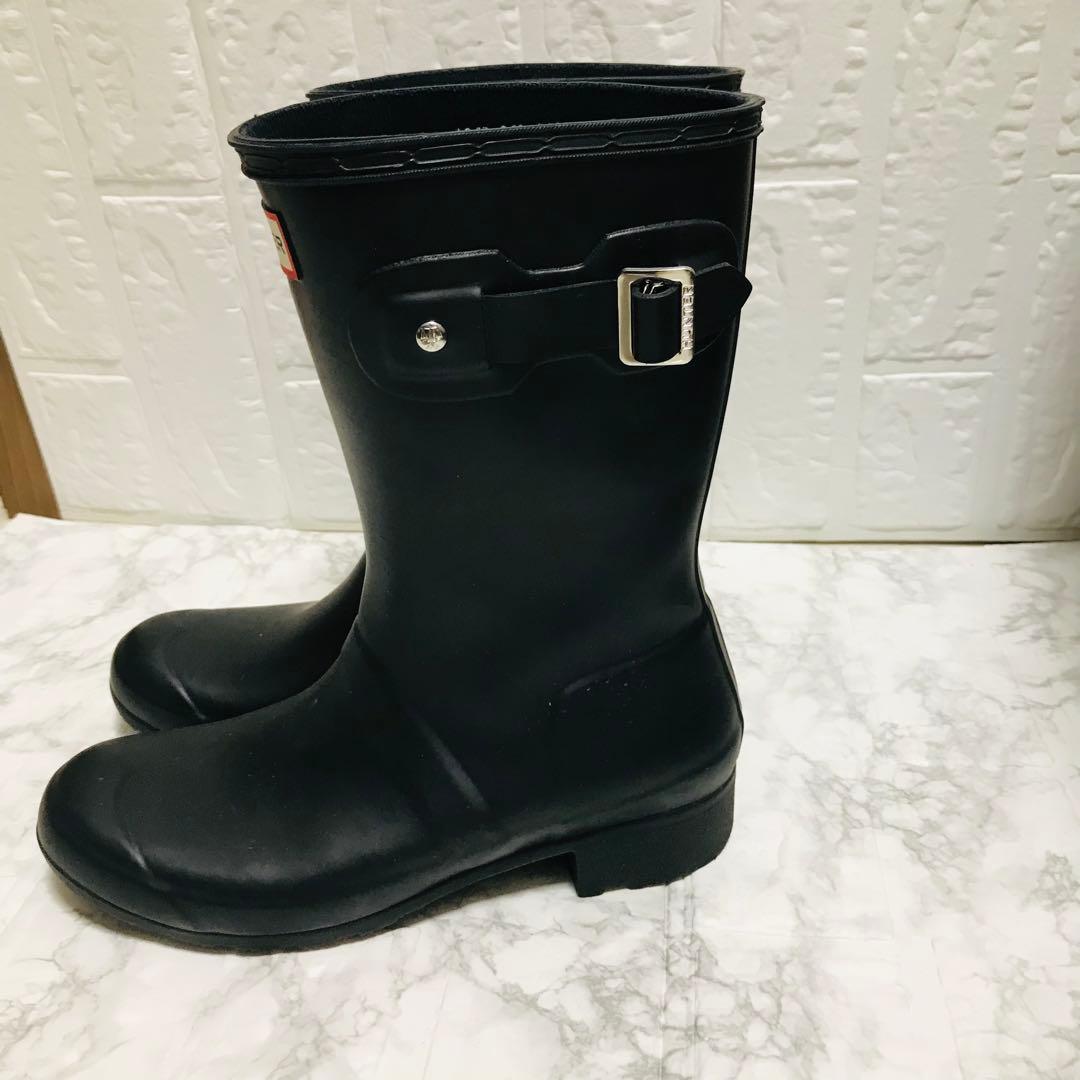 【美品】HUNTER ハンター ブラック 長靴・レインブーツ スノーブーツ