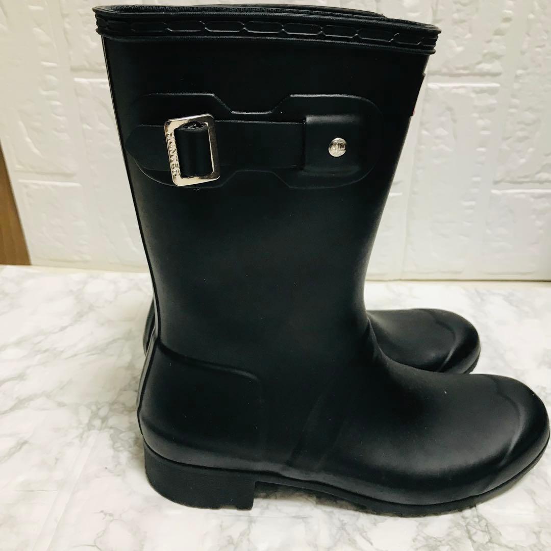【美品】HUNTER ハンター ブラック 長靴・レインブーツ スノーブーツ