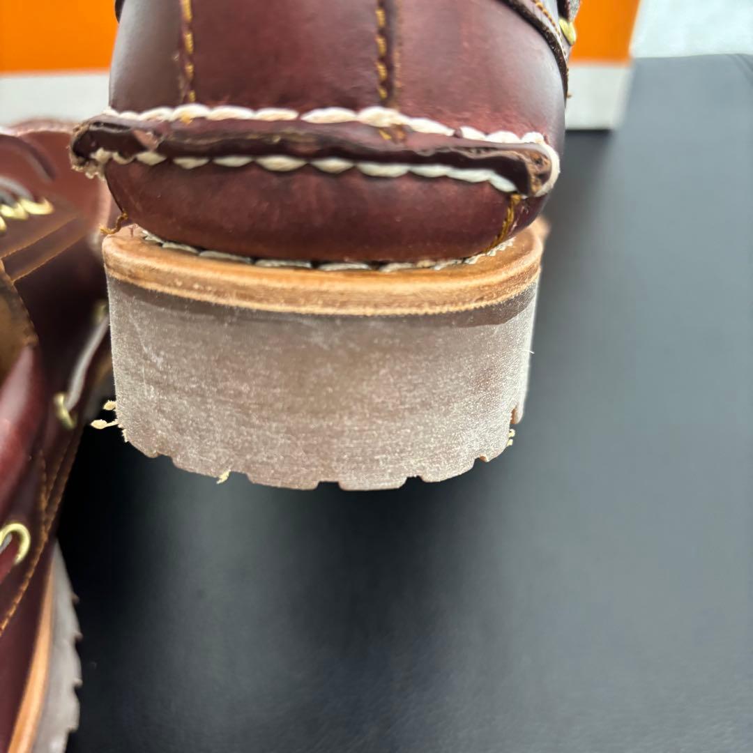 定番 Timberland 3 eye モカシン レザーシューズ 27cm