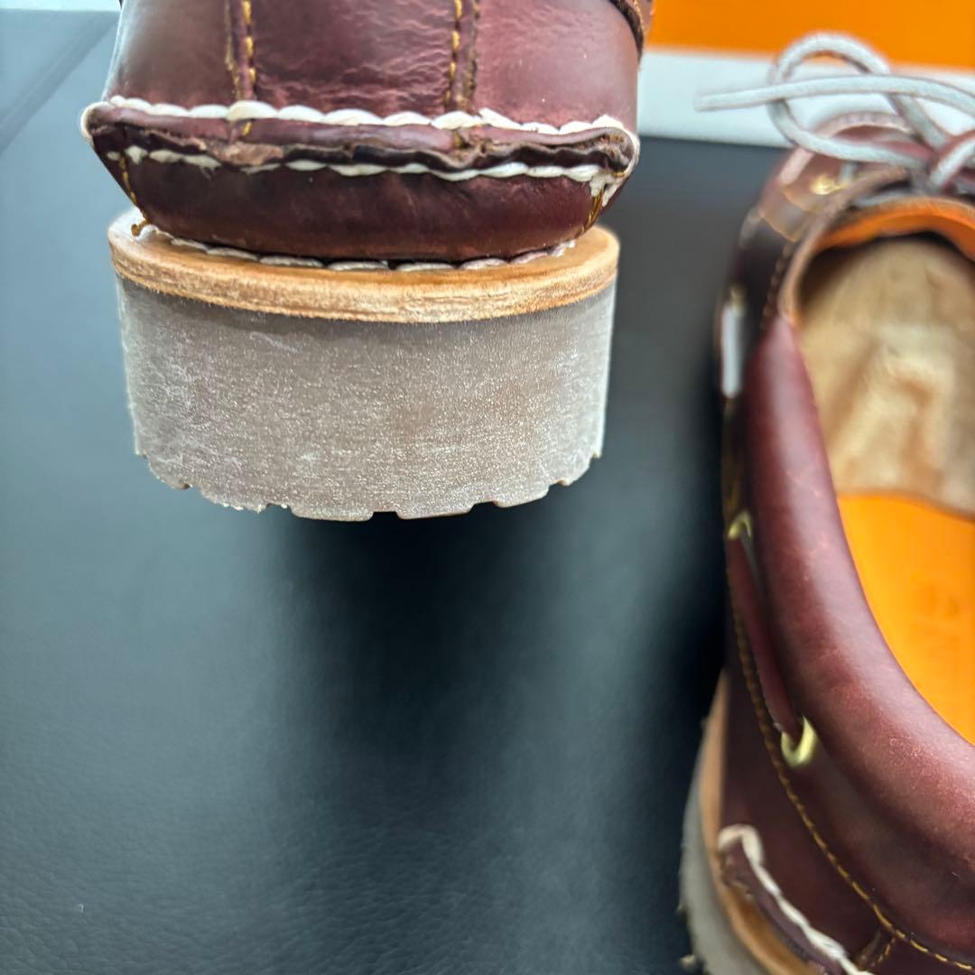 定番 Timberland 3 eye モカシン レザーシューズ 27cm