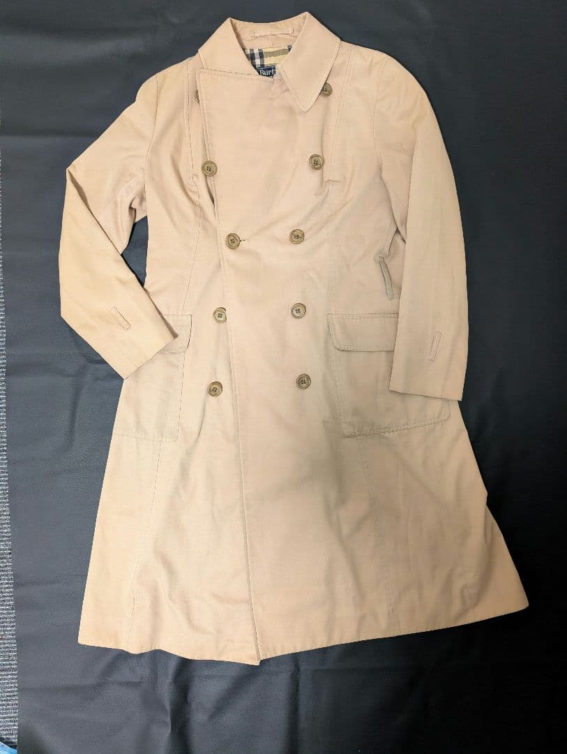 最終値下げ★Burberrysトレンチコートダブルボタンノバチェックベージュ系