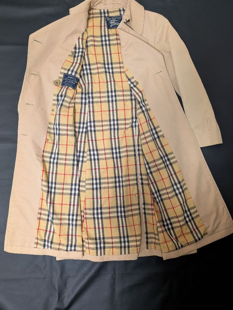最終値下げ★Burberrysトレンチコートダブルボタンノバチェックベージュ系