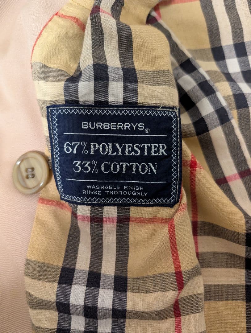 最終値下げ★Burberrysトレンチコートダブルボタンノバチェックベージュ系