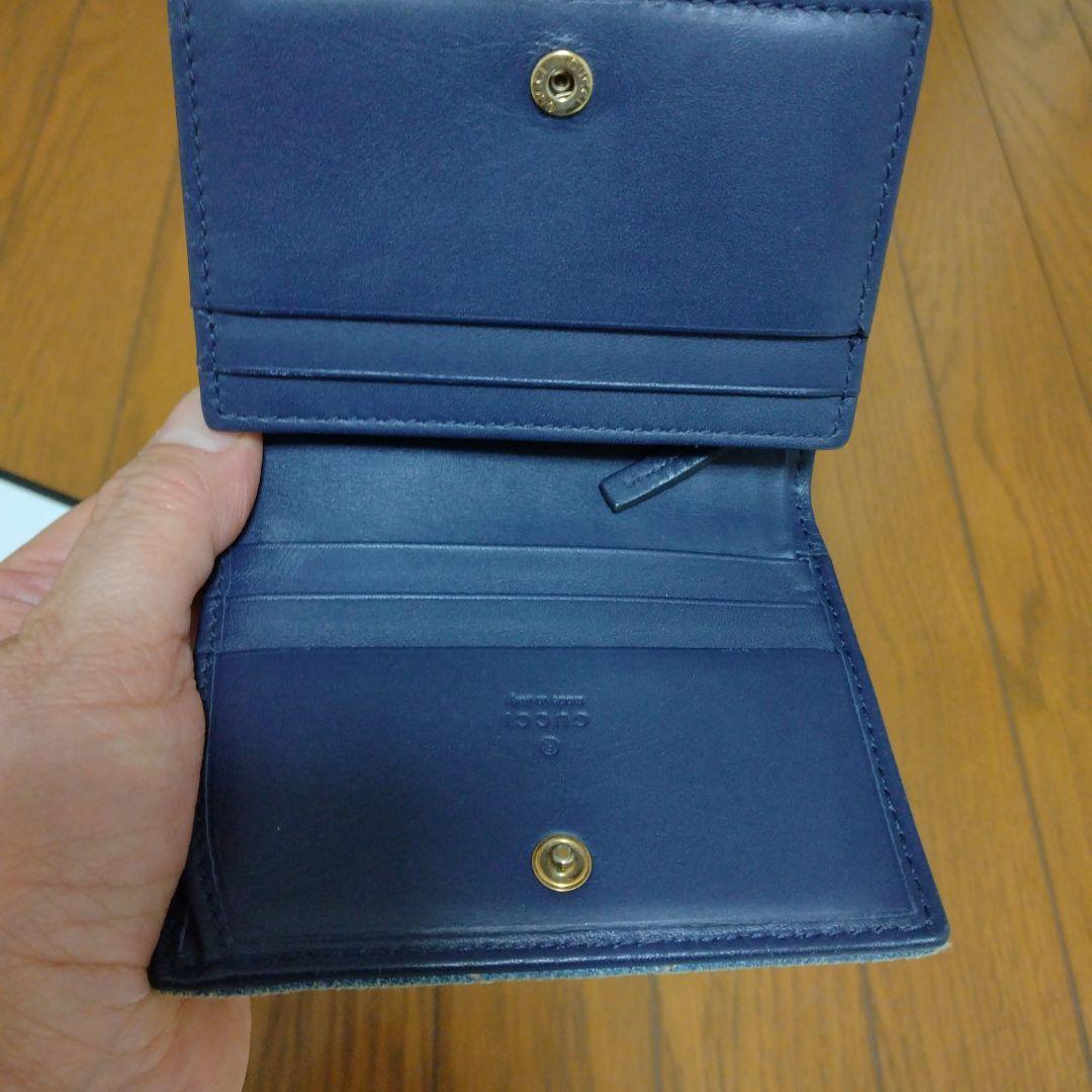 2月末まで出品予定　最終お値下げ　グッチ　デニム二つ折り財布