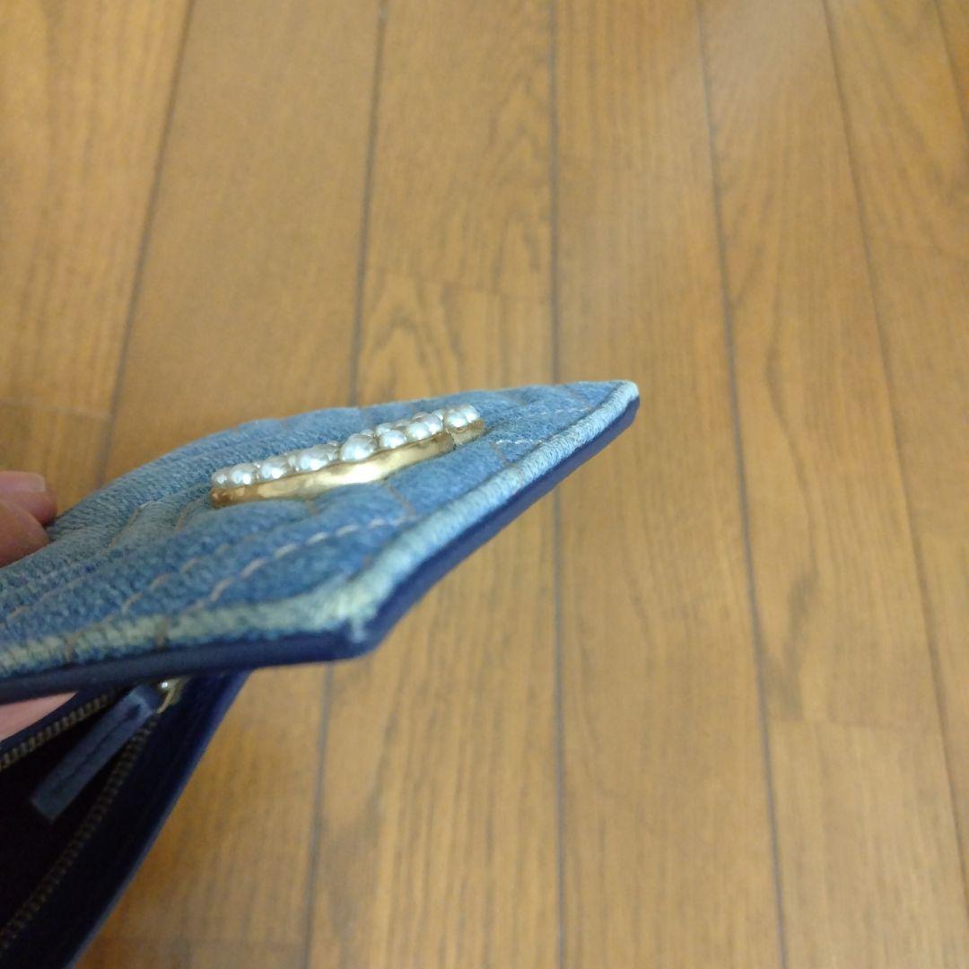 2月末まで出品予定　最終お値下げ　グッチ　デニム二つ折り財布