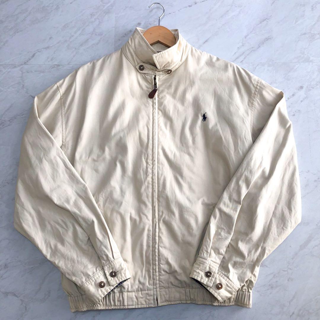 【美品 90s】ポロ ラルフローレン ハリントンジャケット チェック ポニー L