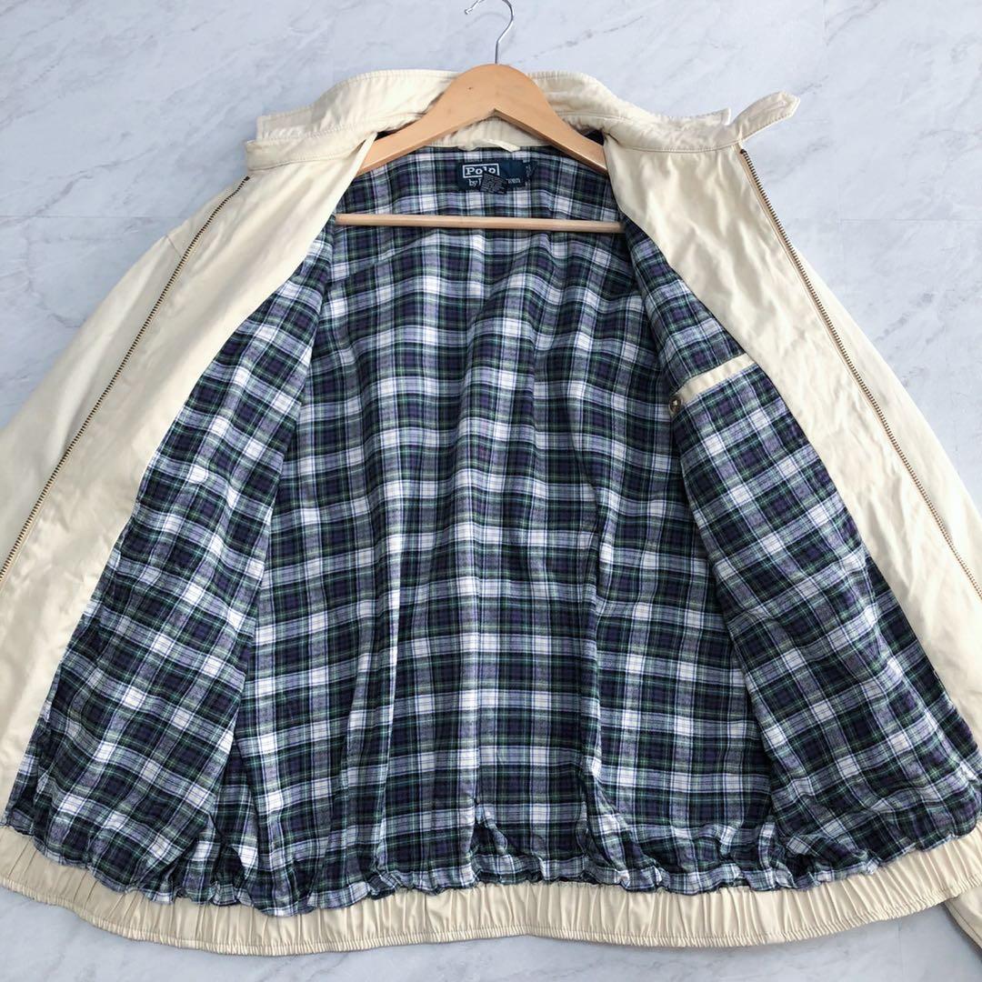 【美品 90s】ポロ ラルフローレン ハリントンジャケット チェック ポニー L