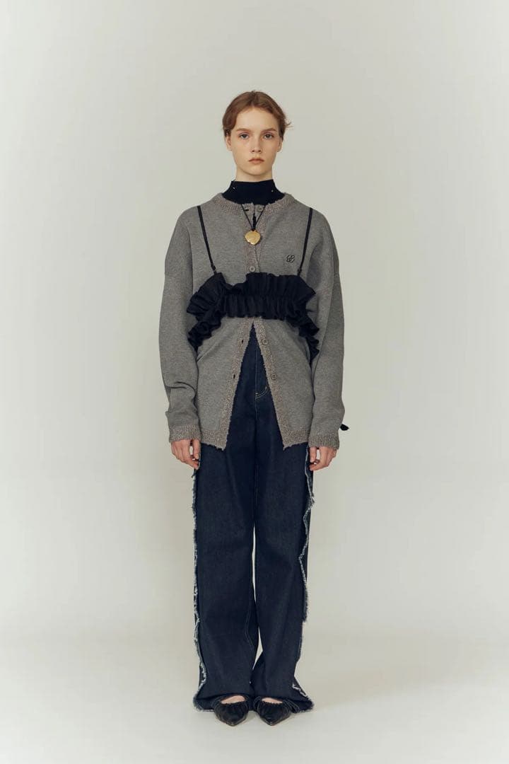 トップス Eaphi eaphiFRONT BOUCLE KNIT CARDIGAN