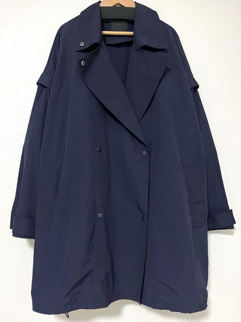 ◼︎かこ◼︎美品◼︎KBF / ステンカラーBIGポンチョ ネイビー