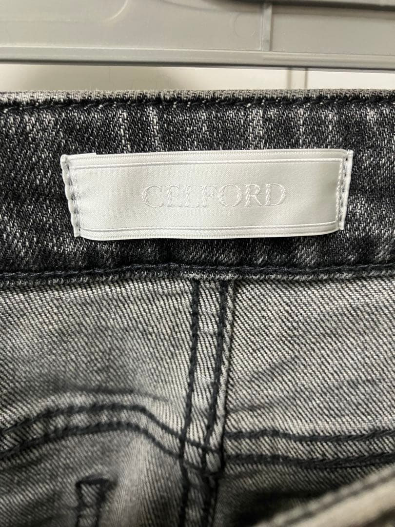 CELFORD ハイウエストフレアデニムパンツ　GLY 36