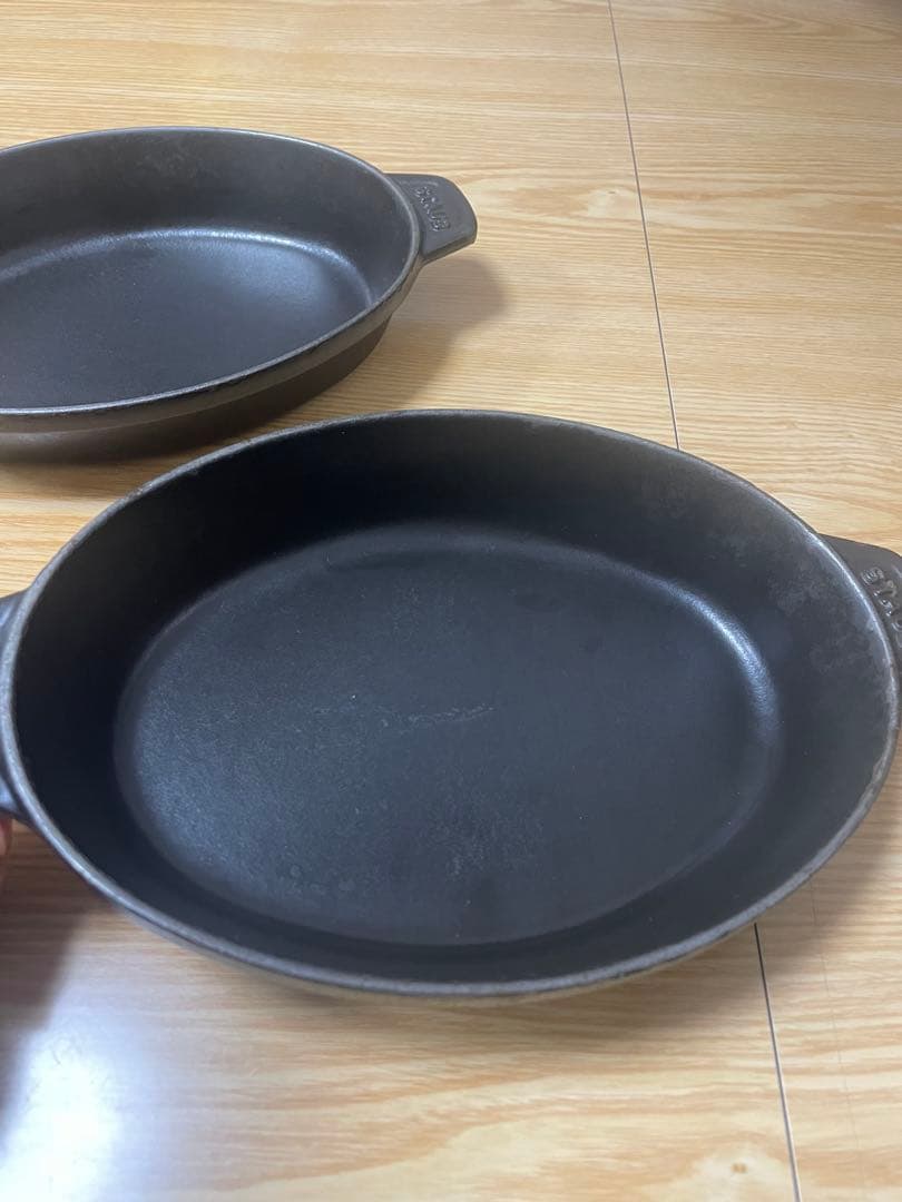 staub ストウブ グラタン ディッシュ ブラック 23cm 2枚セット