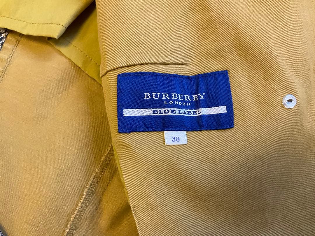 BURBERRY BLUE LABEL イエロー ミリタリージャケット 38