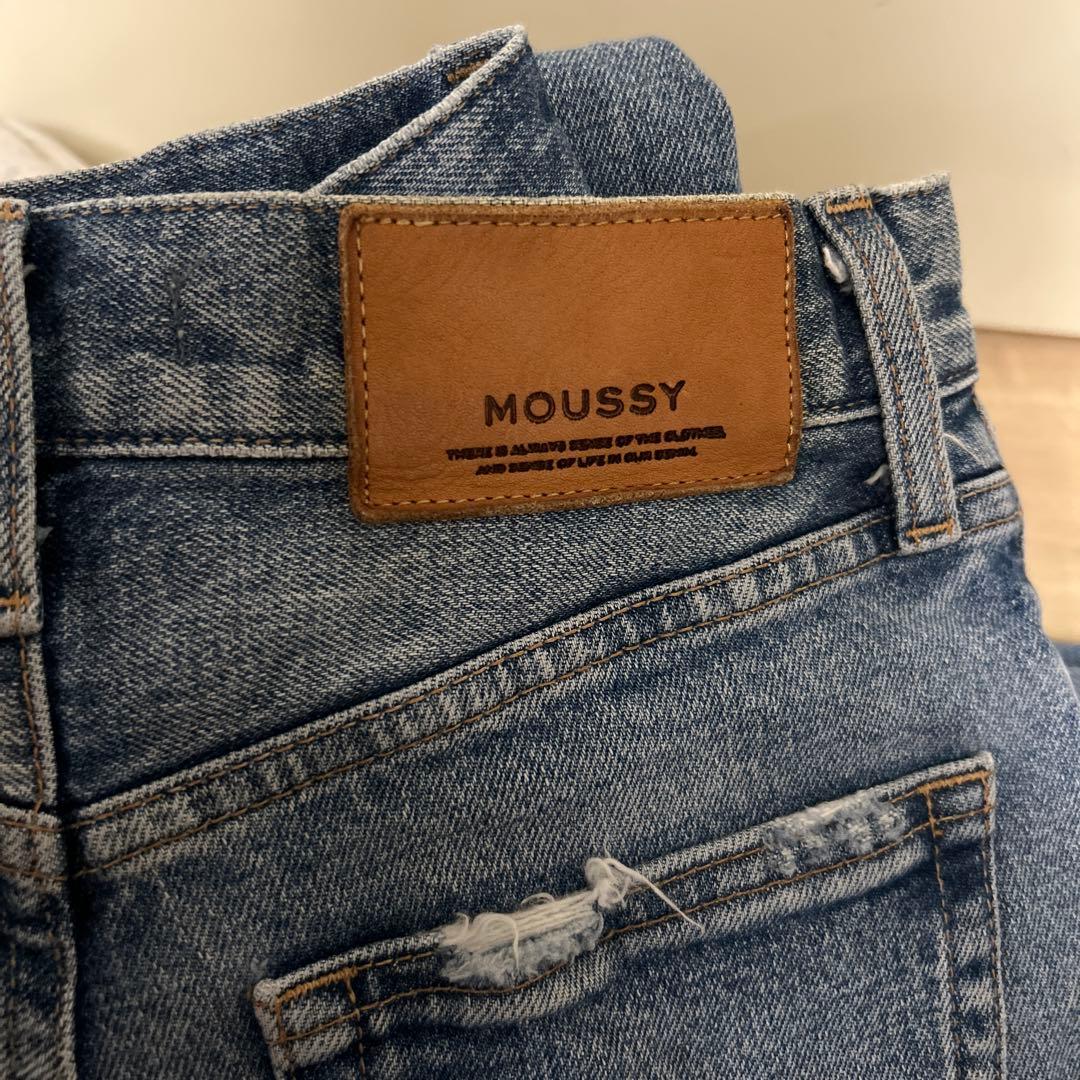 moussy mvsフレア25インチ　ブルー　デニム