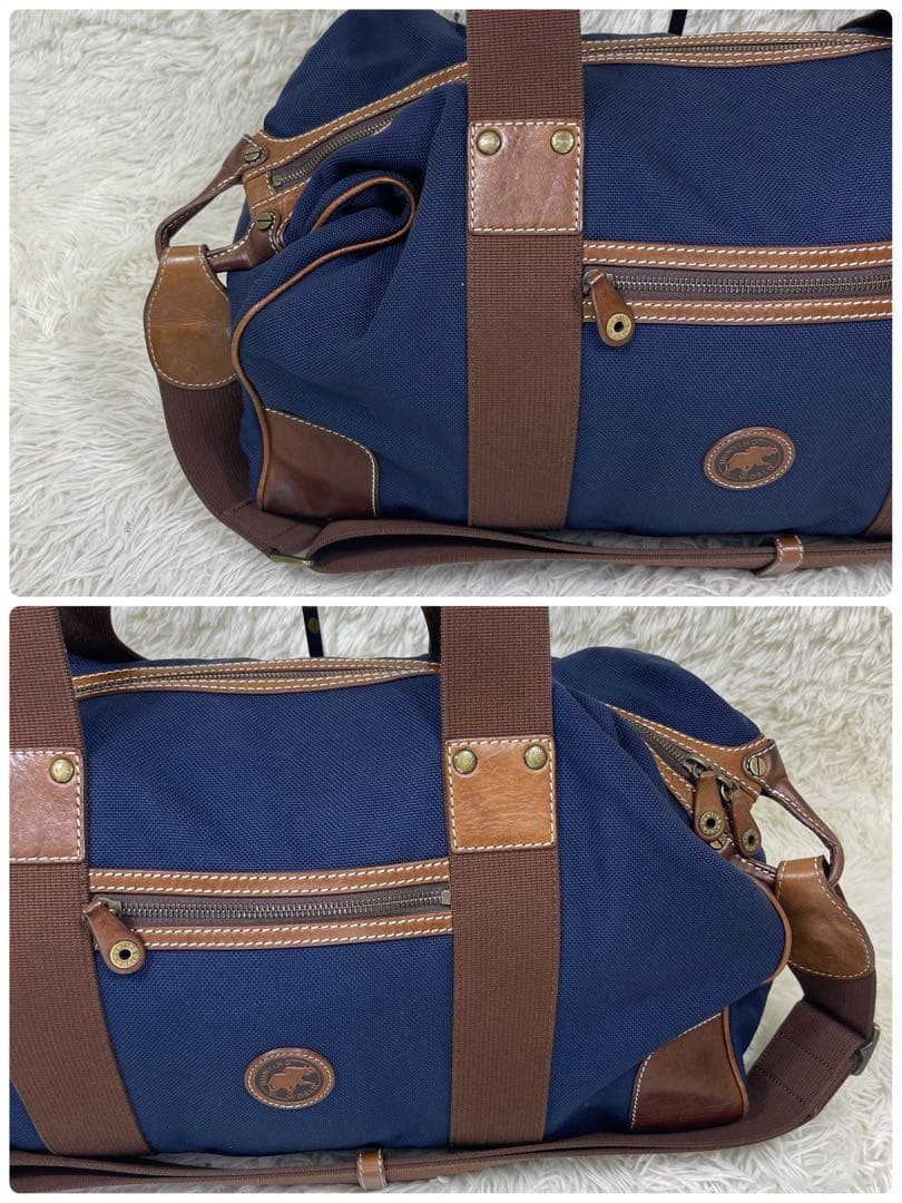 美品‼️HUNTING WORLD ボストンバッグ　サファリ　2way レザー