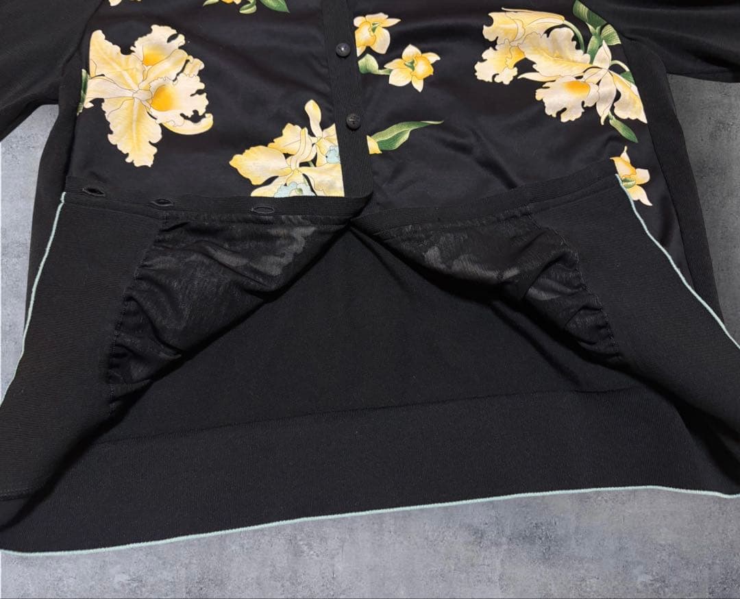 【レオナール】 カーディガン　2024初夏　ネイビー系　エレガント　美品　42