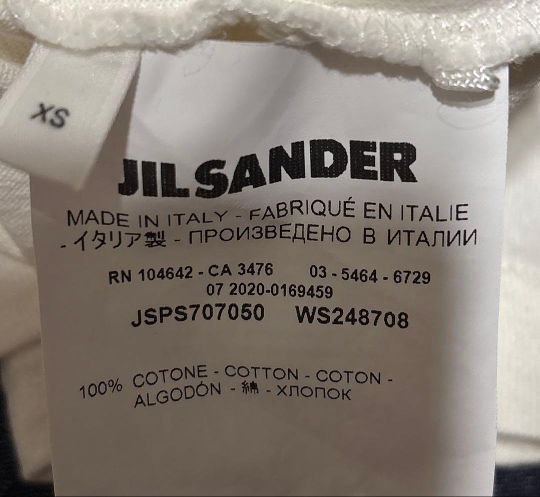 JIL SANDER ロゴTシャツ XS 白 ジルサンダー JSPS707050