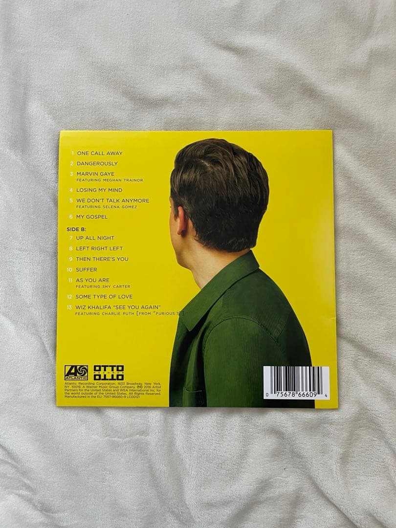 【即発送可】Charlie Puth Nine Track MindレコードLP