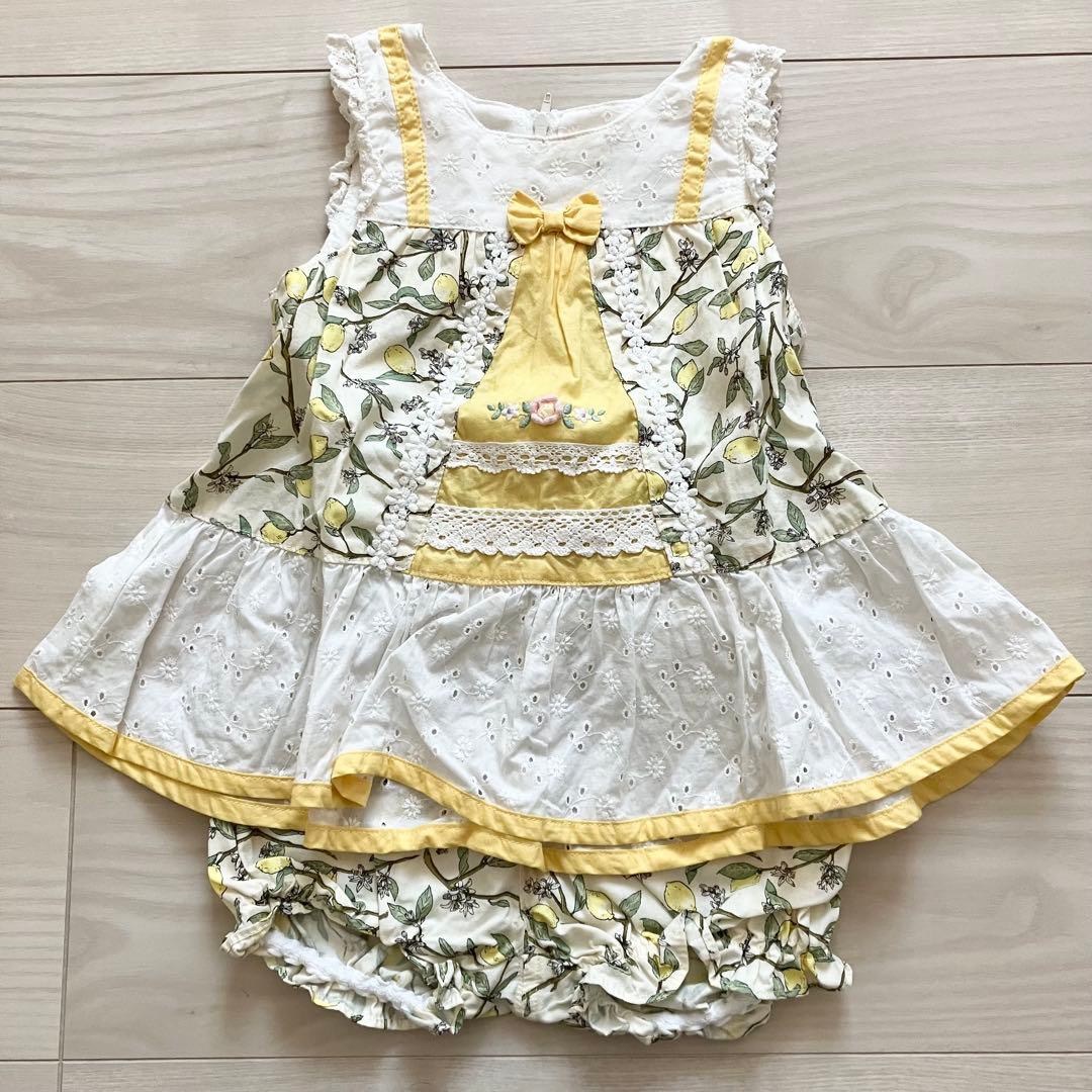 【美品】スーリー ワンピース ミルキー 花柄 レモン 日本製
