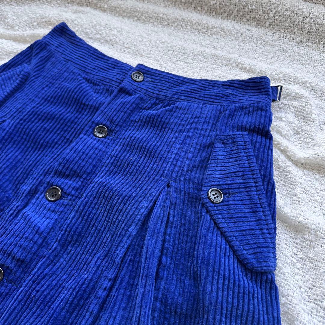 極美品✨トリココムデギャルソン 07aw タック コーデュロイ フレアスカート