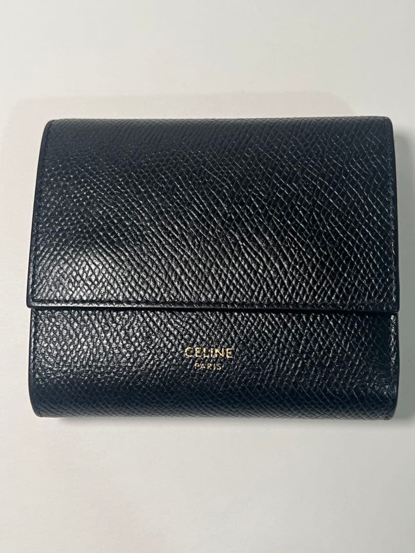 CELINE スモールトリフォールドウォレット 黒