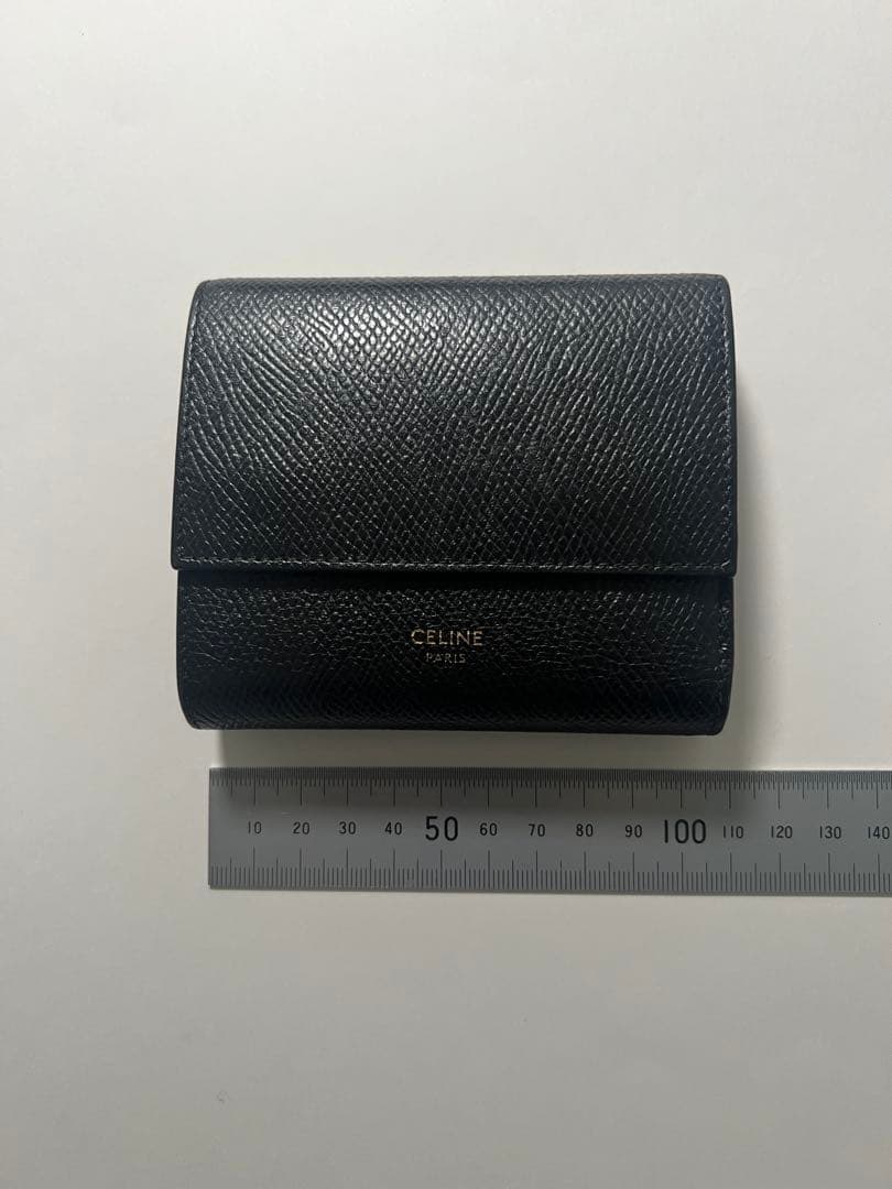 CELINE スモールトリフォールドウォレット 黒