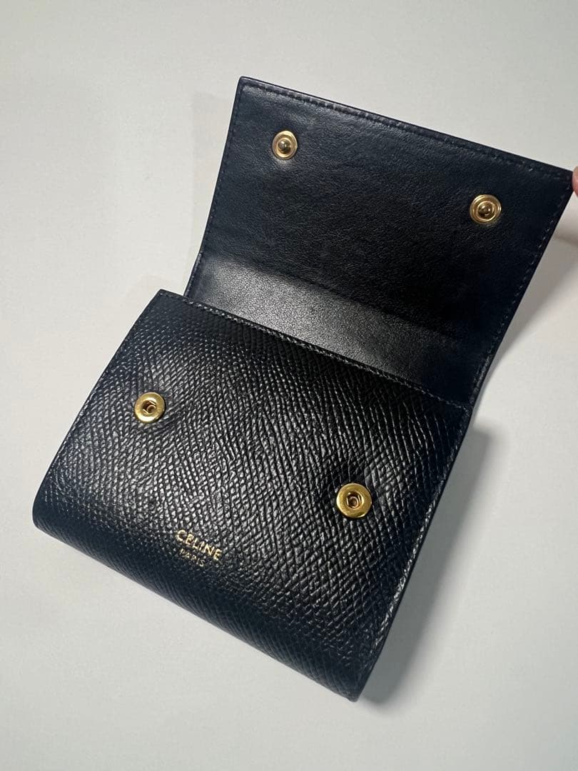 CELINE スモールトリフォールドウォレット 黒
