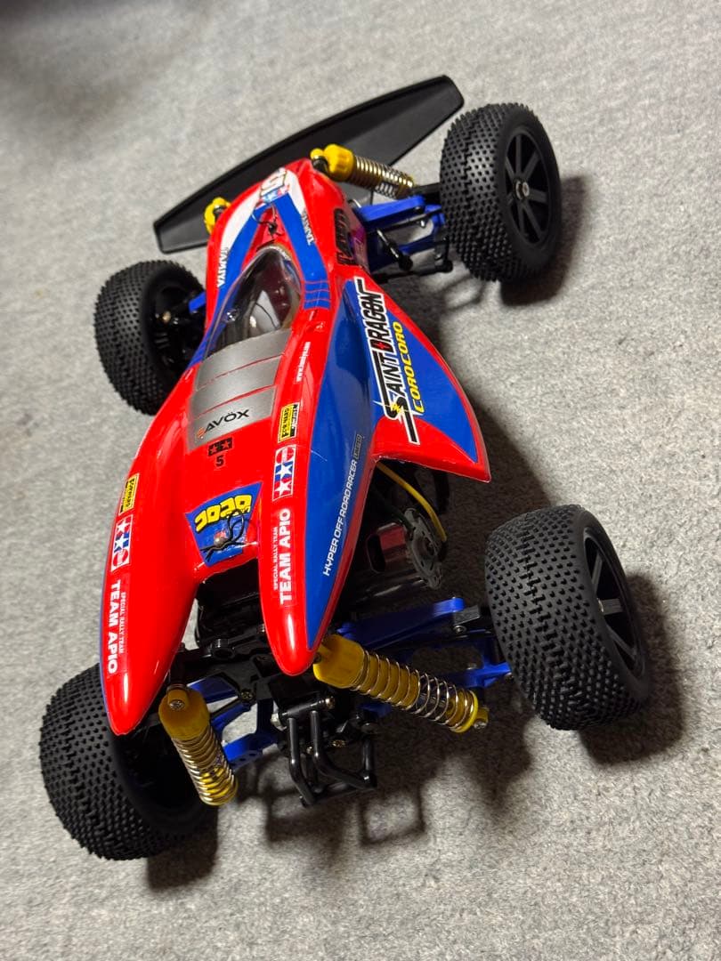 タミヤセイントドラゴン4WDフルベア・新品モーター&新品CVAダンパー他OP付属