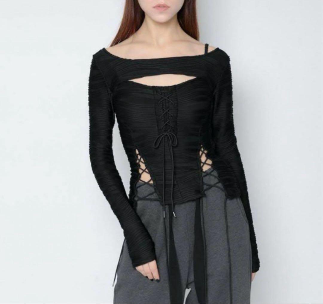 トップス meltthelady lace up layered corset