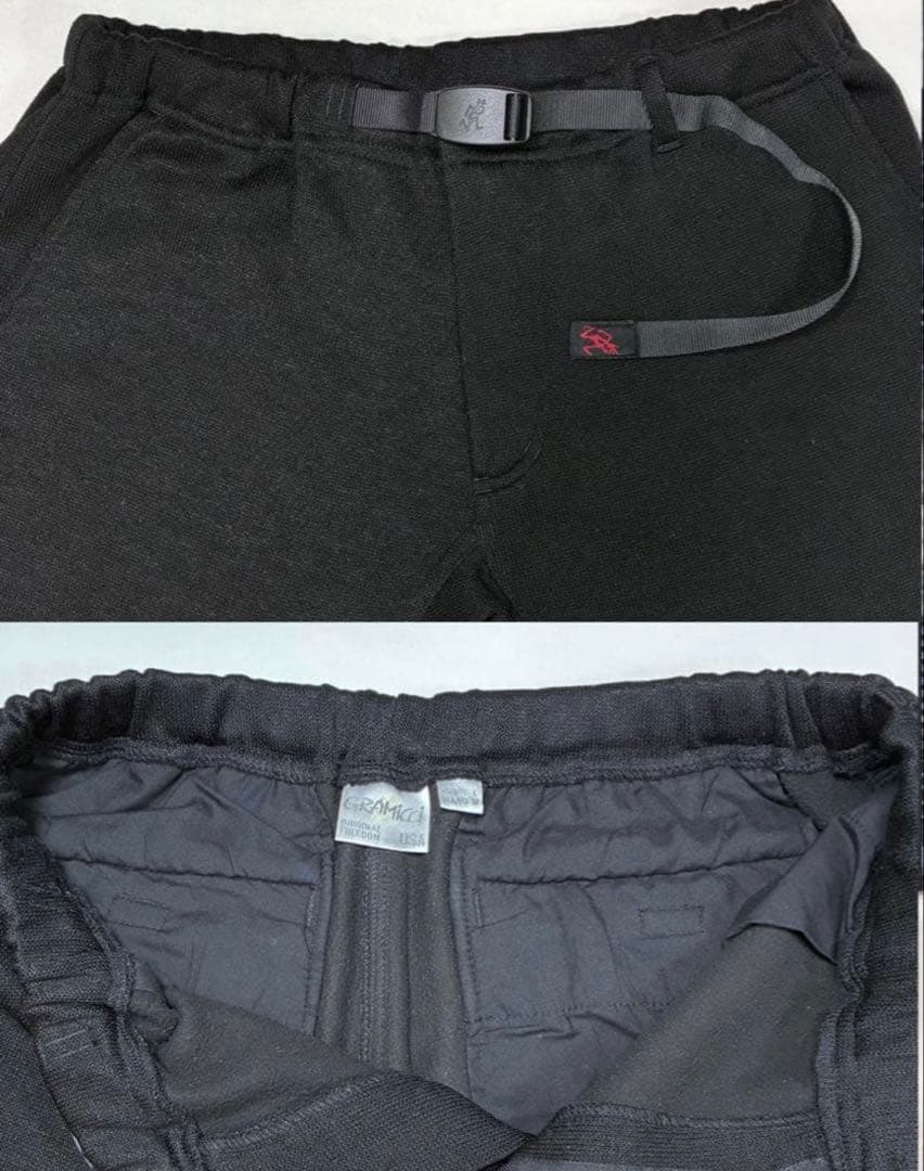 GRAMICCI グラミチ ボンディングニットフリーススリムパンツ ブラック L