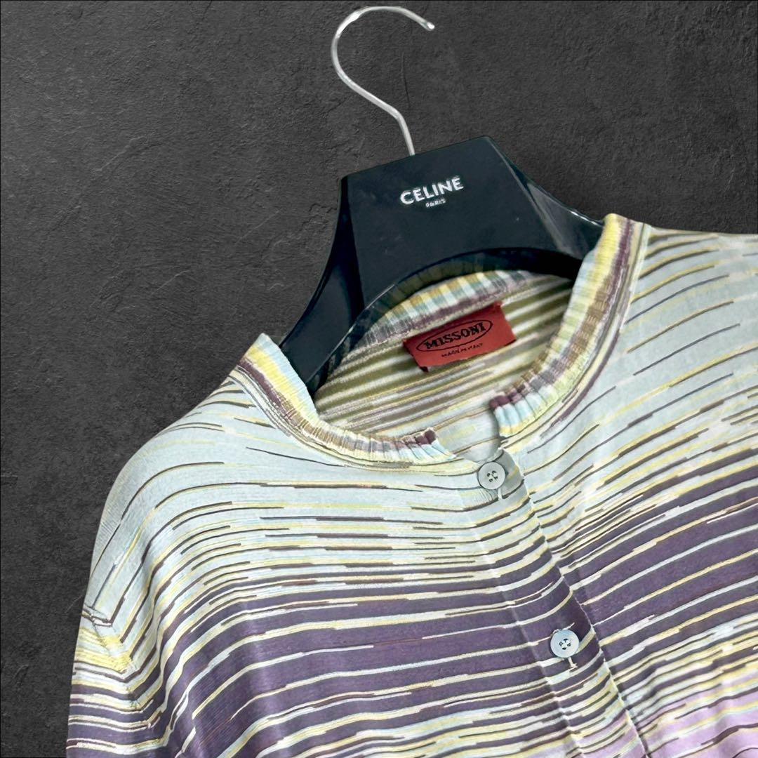 極美❤️ MISSONI 最高級　オレンジタグ シルク　サマーニットカーディガン