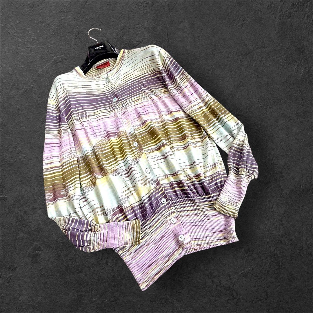 極美❤️ MISSONI 最高級　オレンジタグ シルク　サマーニットカーディガン