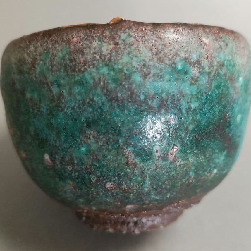 【期限限定品】宮地芳久　ぐい呑　トルコブルー　青釉　益子焼