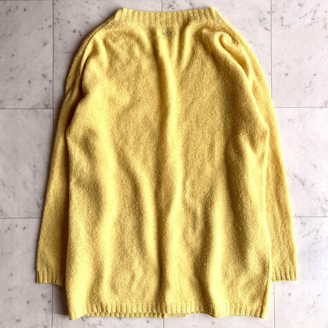 ア*イ様 美品 マディソンブルー シャギービッグカーディガン 00 イエロー