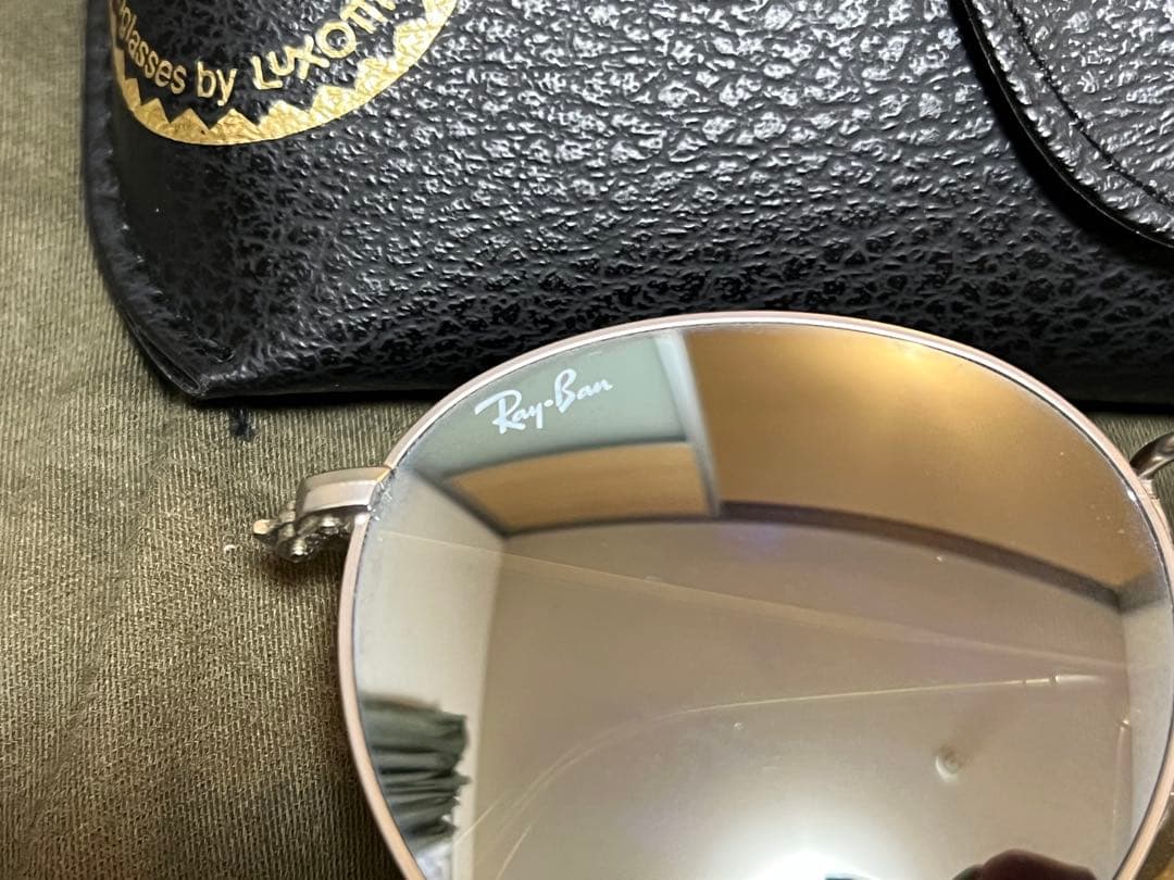 Ray-Ban ラウンドメタルサングラス ケース付き