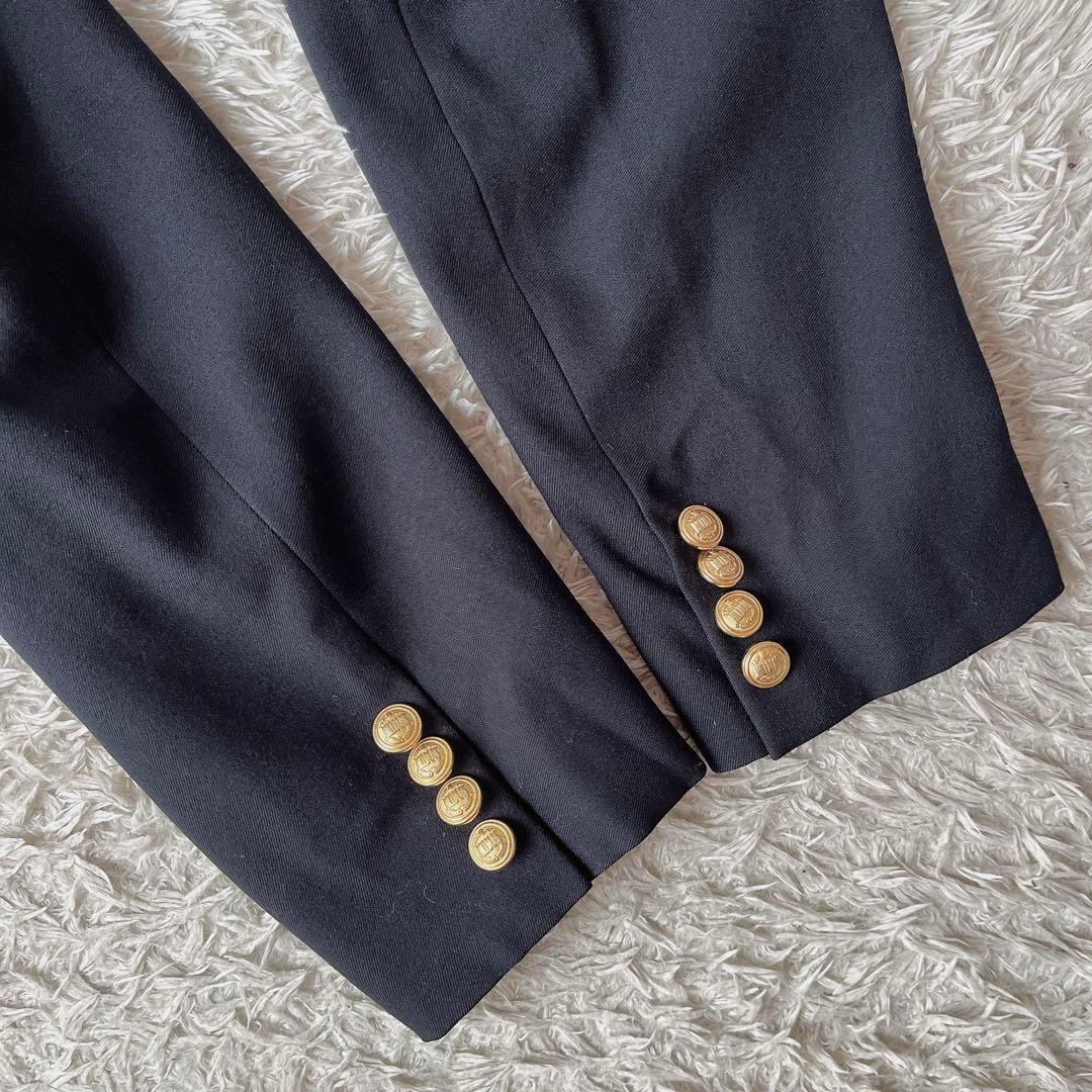 Bill Blass ビルブラス 紺ブレ 金ボタン ダブルジャケット ウール