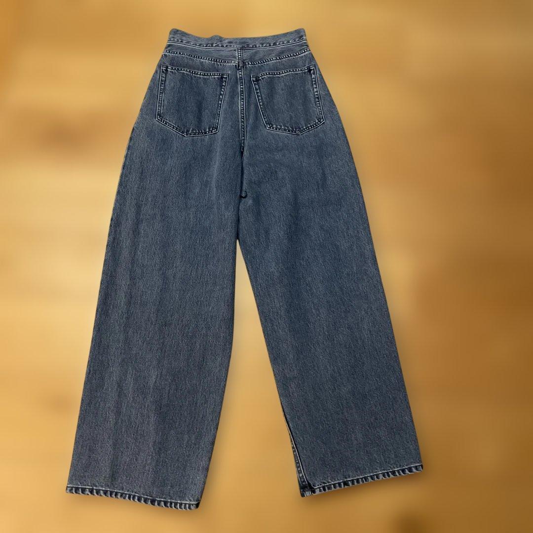 正規品ウィムガゼット　ラップデニムパンツ　ブルー　38
