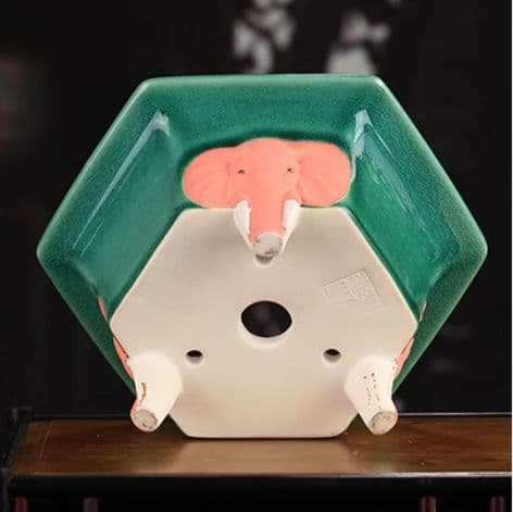 宜興紫砂 色絵浮彫鉢 紫砂鉢 盆栽鉢 植木鉢 小品盆栽鉢 大品盆栽鉢