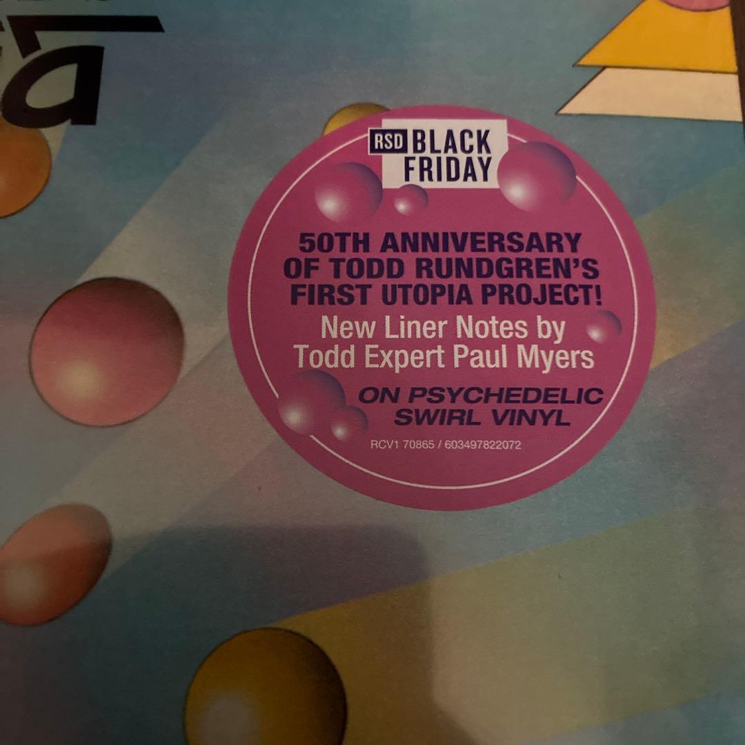 未開封Todd Rundgren's Utopia 50周年盤レコード２枚セット