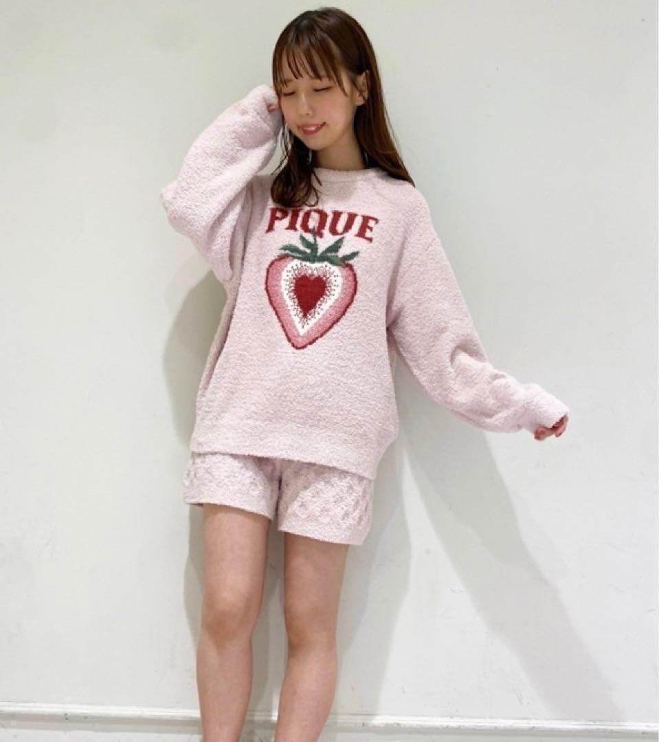 新品未使用 ジェラートピケ ストロベリープルオーバー&ショートパンツ 正規品