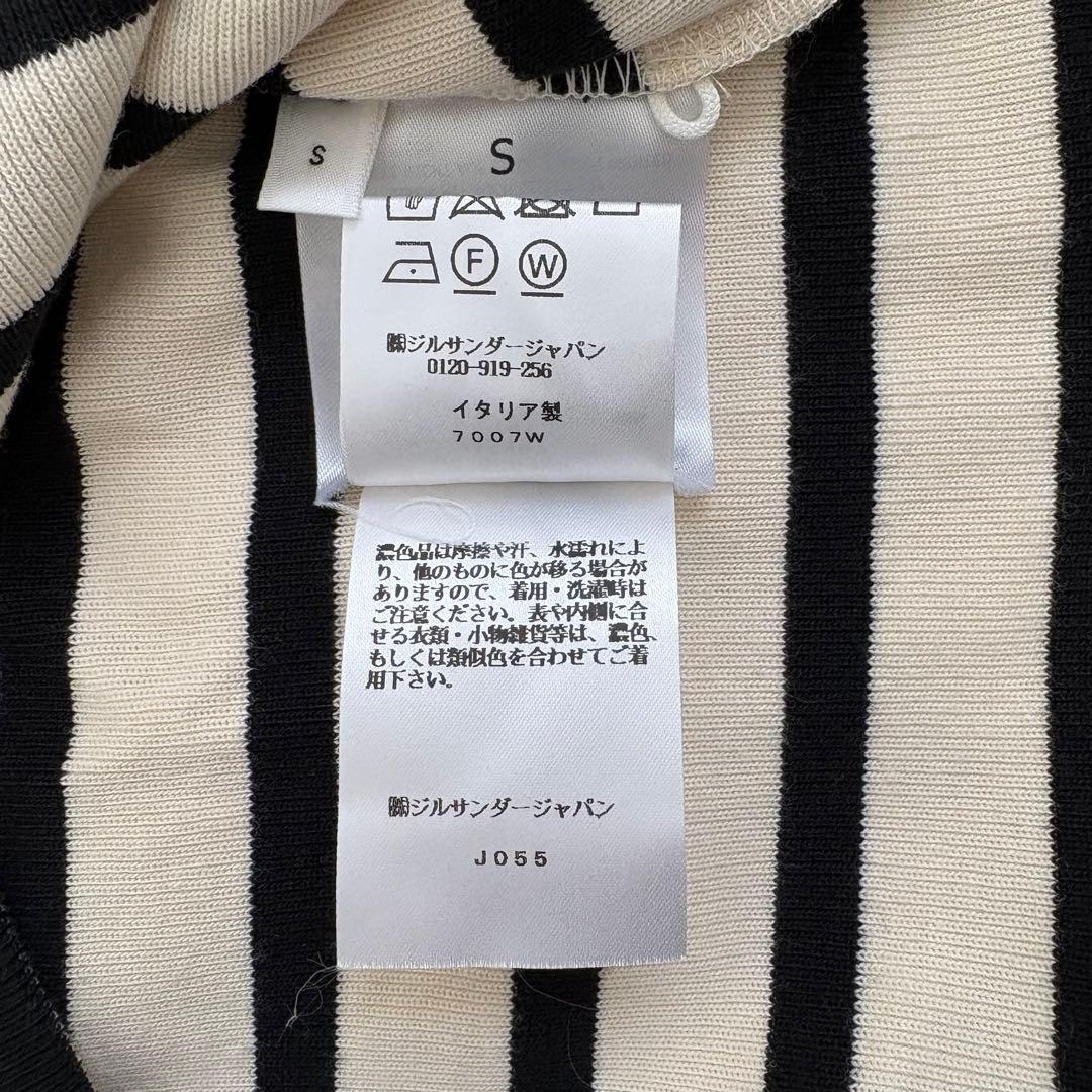 極美品 JIL SANDER+ ボーダー Tシャツ Sサイズ347GC0109