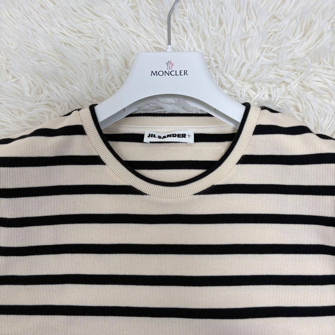 極美品 JIL SANDER+ ボーダー Tシャツ Sサイズ347GC0109